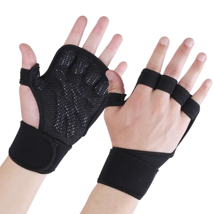 1Par De Aros De Mano De Gimnasia Antideslizantes De Silicona Para Levantamiento De Pesas Y Entrenamiento Crossfit En Fitness - 1