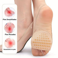 Geshop 4 Pares Calcetines Salva medias invisibles  Pinky puntera Invisibles  Suela Cojín Esponja Antideslizante con Goma Sujeción. - details 1