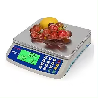 Báscula de cocina digital, báscula profesional de 30 kg/1 g con pantalla LCD retroiluminada y función de tara, báscula de precisión para alimentos, conversión de 3 unidades (sin pilas) - 1