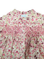 Petit Alo - Vestido para Bebé Rosa Nido de Abeja Manga Larga Vestido Elegante para Bebé Algodón 100% - details 2