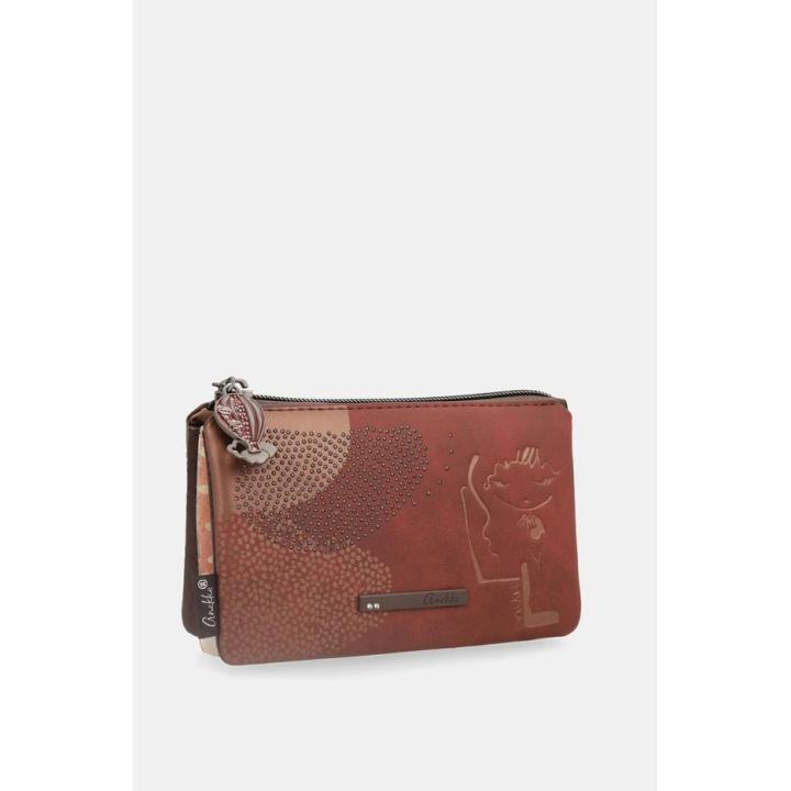 Anekke Odyssey 3 Compartment Wallet - Women's Wallet with zipper closure, 100% polyester, measures 15x10x6 cm, lightweight at 0.13 kg, perfect for organizing your essentials.