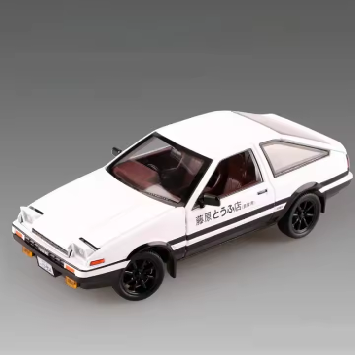Modelo De Coche De Acción Initial D AE86s En Escala 1:20 Metal Sin Batería Regalo Para Niños Simulación Alta Con Sonido Y Luz Colección - 1