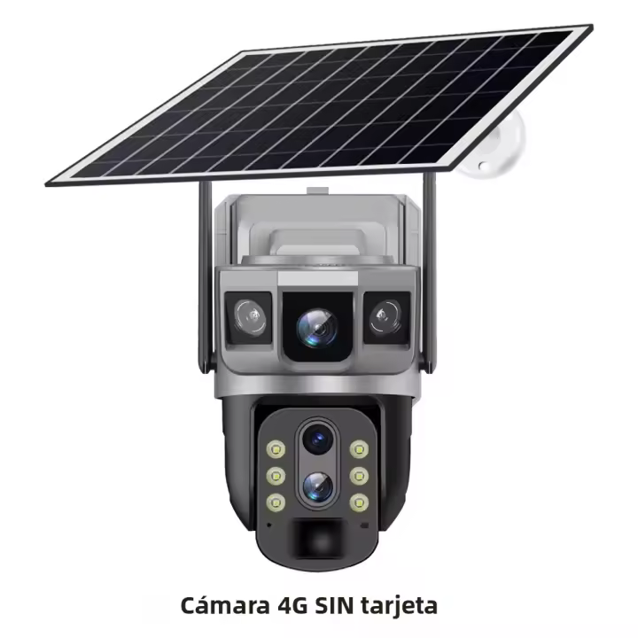 Cámara Solar Exterior 4G Sim IP 12MP HD Vigilancia CCTV Inalámbrica Cámara De Video Con Detección De Movimiento Humano Visión Nocturna Seguridad Monitoreo - 1