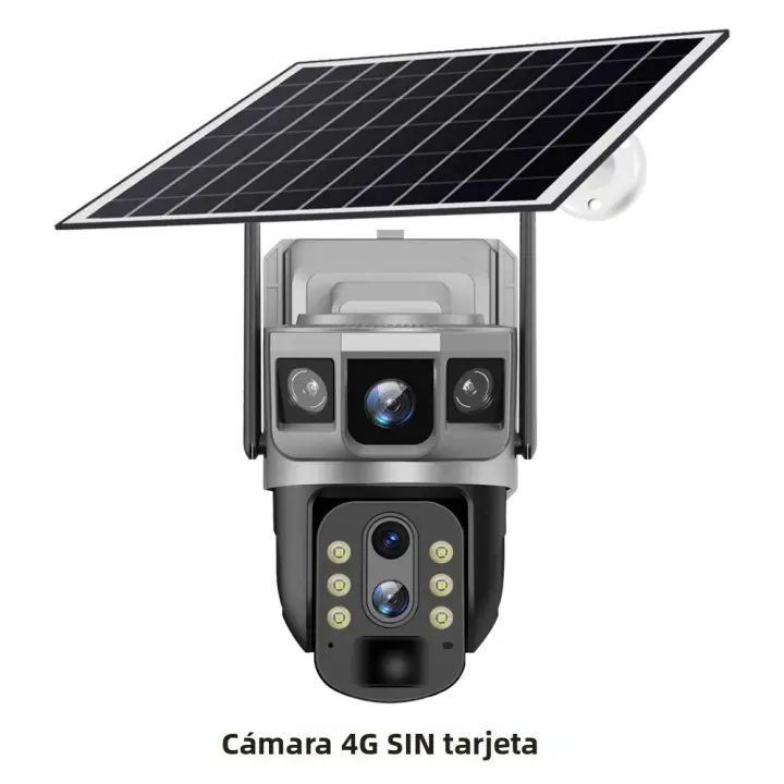 Cámara Solar Exterior 4G Sim IP 12MP HD Vigilancia CCTV Inalámbrica Cámara De Video Con Detección De Movimiento Humano Visión Nocturna Seguridad Monitoreo - 1
