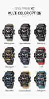 Reloj Militar SMAEL 8072 De Estilo Aleación Dual Pantalla Resistente Al Agua Deportivo Táctico Para Hombres Con Luz Nocturna Y Display Analógico-digital - details 8
