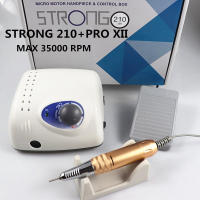 Taladro De Uñas Eléctrico 65W 35000 Rpm Máquina De Pulido Y Fichas De Uñas Strong 210 pro XII Con Corte De 35mm Para Manicura - details 16