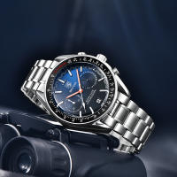 Reloj De Pulsera De Cuarzo Para Hombre BENYAR Lujo Nueva Marca 50M Impermeable Correa De Acero Inoxidable Cronógrafo Casual Para Hombres - details 10