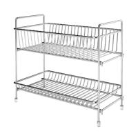 HOGUITA-Estantería Organizadora de Metal de 2 Niveles,Estante Multifuncional para Almacenamiento en Cocina, Baño, Oficina o Despensa | Organizador Compacto y Resistente para Ahorrar Espacio y Mantener Todo en Orden - details 0
