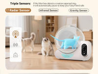 Nobleza - Arenero Autolimpiable Inteligente para Gatos con App, 70L Capacidad, Protección de seguridad múltiple,Ideal para Varios Gatos, Incluye 2 Rollos de Bolsas de Basura - details 5