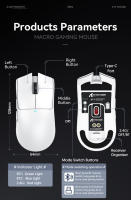 Ratón Attack Shark X11 Ligero Con PAW3311 Para Juegos De E-sports Bluetooth Inalámbrico Carga RGB Bajo Y 7 Botones - details 13