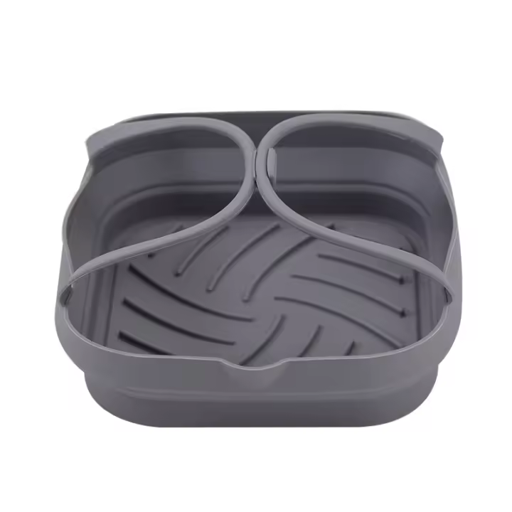 Parrilla de silicona para freidora de aire 20cm con manija molde de hornear plegable accesorios de cocina ecológica - 1