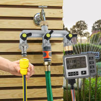 Divisora De Riega 3/4 Pulgada Aleación De Zinc Con Válvula Individual De Encendido Y Apagado Para Riego Al Aire Libre Conector Distribuidor De Agua Del Grifo De Jardín - details 4