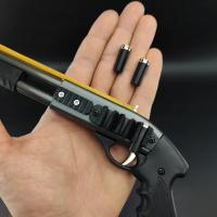 Csnoobs Pistola De Banda De Goma Mini 2024 Adorno De Modelo Con 8 Disparos Juguete Suave Regalo De Navidad Para Niños Y Niñas De 14 Años O Más - details 3