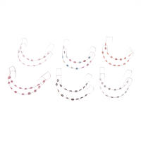 1 Par De Decoraciones Colores Para Dientes Con Alambre De Metal Y Ligaduras Ortodónticas Adornos Dentales Temporales Para La Piel - details 5