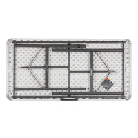 Mesa patas plegables rectangular crema Lifetime 122x61x74 cm - details 1