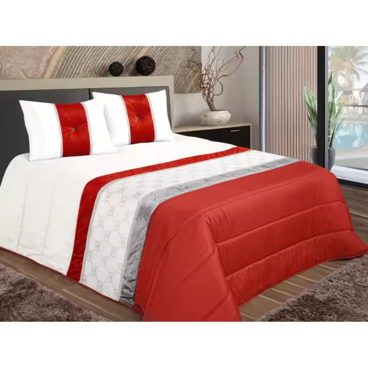 Colcha decorativa, con dos cojines relleno incluido,edredones cama edredon bouti calidad superior,Cómodo y duradero vale para Cama135/150cm Tamaño 240x260cm - 1