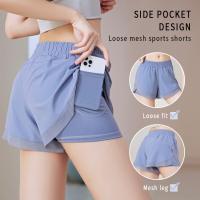 Shorts Deportivos Para Mujer Con Bolsillos Y Lining Bajos Secado Rápido Para Gimnasio Y Ejercicio - details 12