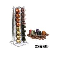 X-Organizador de Cápsulas de Café de 32 Huecos, Soporte para Cápsulas Compatible con Nespresso, Dispensador de Cápsulas de Café Resistente y Práctico, Porta Cápsulas Elegante para Cocina u Oficina, Accesorio Ideal para Amantes del Café - details 2