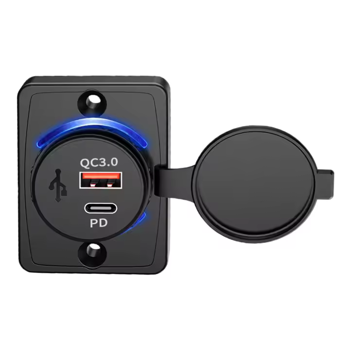 Adaptador De Poder Dual USB 12V Para Coche Barco Motocicleta RV Modificación Del Encendedor Del Coche Randpow Car Charger - 1