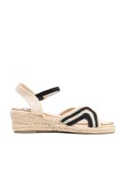 Lyla Wang alpargatas cuñas bajas de esparto mujer diseño crochet con plataforma - details 4
