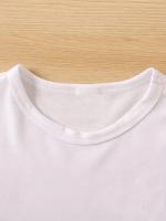 Camiseta De Mujer Con Estampado De Mariposa Cuello Redondo Casual Manga Corta Primavera Verano Top Tee Polyester Creatividad - details 2