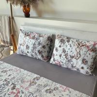 Juego de Sábanas Alo Home 100% Algodón Estampado Floral Violetas Cama 90/135cm - details 1