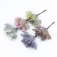 6 Piezas De Flores Artificiales Para Decoración De Hogar Y Bodas Arreglo Floral De Plástico Para Árboles De Navidad Y Vajillas Broche DIY - details 11