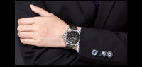 Reloj De Pulsera De Cuarzo Para Hombre MEGIR Moda Resistente Al Agua Con Correa De Cuero Negro Lujo Y Casual Estilosólido - details 10