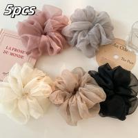Cinta De Pelo Grande De Malla Para Mujer Estilo Simple Y Moda Anillo De Pelo Para Cabello Alto Scrunchie Adecuado Para Todas Las Estaciones - details 0