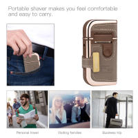 Afeitadora Eléctrica Profesional Para Hombres Recargable Trimmer De Barba Portátil Mini Cuero Cuchilla De Afeitar Cómodo Velocidad Fija - details 4