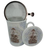 Taza Tetera para infusiones con Filtro y Tapa, mod Herbal. 350ml - details 0