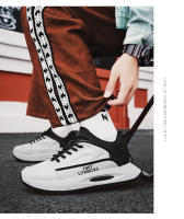 Zapatos De Cuero Sintético Para Hombre Zapatillas De Correr Y Caminar Moda Casual Comodidad Plataforma Planas Skateboarding Blanco - details 3
