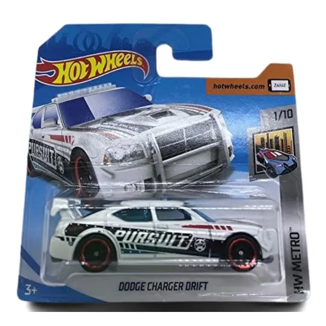 MATTEL -  Hot Wheels 2018 Dodge Charger Drift Blanco 1/10  -  Destaca por sus llamativos diseños y detalles del coche -Pasando de ser un juego de niños a convertirse en un pasatiempo coleccionable para adultos -  Recomendado para mayores de 3 años - 1