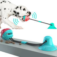 Juguete Interactivo Para Perros Grandes Bola Con Cordón De Ventosa Alimentador Lento Para Masticar Y Limpiar Dientes Para Golden Retriever Y Otros Grandes Mascotas - details 0