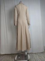 Vestido Largo De Mujer Con Cintura Irregular Manga Larga En Color Sólido Con Encaje Vestido De Oficina Para Primavera Y Verano - details 14