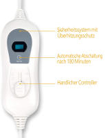 Manta térmica, con apagado automático y protección contra sobrecalentamiento, lavable y apta para todos los colchones. - details 2