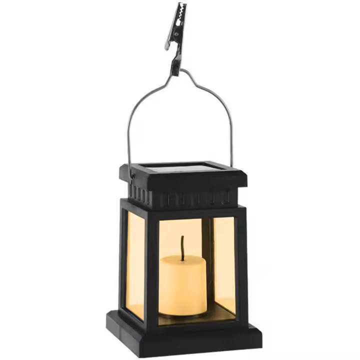 Lámpara Solar LED Retro De Hierro Con Mango Para Decoración De Camino Exterior Luz De Metal Vintage Fuente De Energía Solar - 1