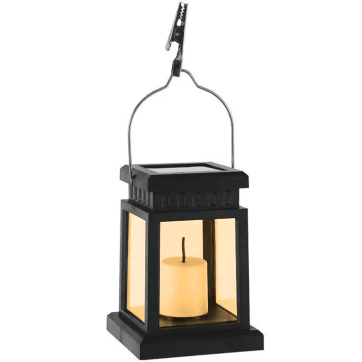 Lámpara Solar LED Retro De Hierro Con Mango Para Decoración De Camino Exterior Luz De Metal Vintage Fuente De Energía Solar - 1
