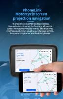 Monitor Portátil De Navegación GPS Para Motocicleta 5'' IPX7 Impermeable Con Parachoques Wireless Carplay Android Auto Dual BT WIFI - details 6