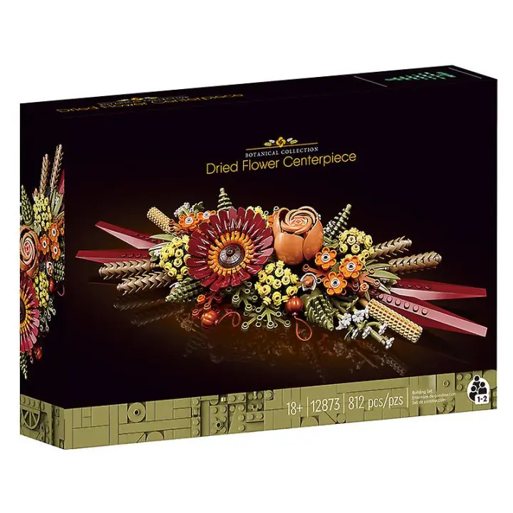 Centro de Mesa de Flores Secas 10314, Colección de Artesanía Botánica para adultos, Flores Artificiales with Rosa y gerbera, decoración de Mesa o comparación, Único - 1
