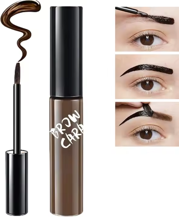 Gel para cejas Tattoo, Kit de tinte impermeable para cejas, gel de larga duración, pomada semipermanente natural Tattoo Brow, 6 g (marrón oscuro) - 1
