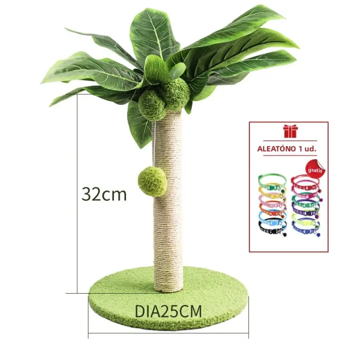 Juguete Interactivo Para Gatos Torre De Agarre Con Bolas Y Tablero De Rasguñado Duradero De Sisal Suministros Para Gatos - 1