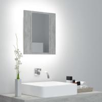 vidaXL Armario espejo de baño con luz LED acrílico 40x12x45 cm en color Blanco/Roble ahumado/Roble artisan y más | almacenamiento funcional diseño moderno para baño dormitorio sala - details 4