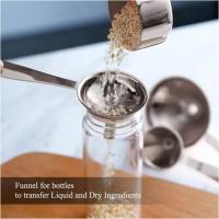 Juego De 4 Funnel De Acero Inoxidable 304 Con Cepillo De Limpieza Para Transferir Aceites Esenciales Líquidos Espices - details 2