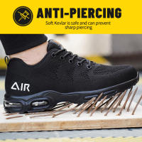 AMAWEI Zapatillas De Trabajo Para Hombre Antideslizantes Seguridad Antipinchazos Protección Respirables Ligeros Con Punta De Acero - details 3