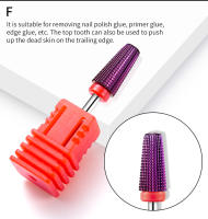 Nuevo Set De Uñas 5 En 1 Con Broca De Carburo De Tungsteno Platinado Morado Para Manicura Herramientas De Uñas Con Corte Tapered Bit Milling Cutter - details 6