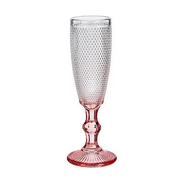 Copa de champán Vivalto PR05720ZD/BHA6 PINK Rosa Transparente Vidrio 180 ml (6 Unidades) - 1