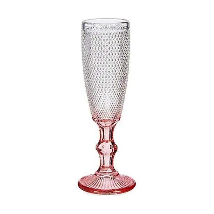 Copa de champán Vivalto PR05720ZD/BHA6 PINK Rosa Transparente Vidrio 180 ml (6 Unidades) - 1