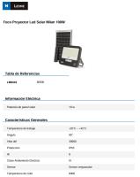 Foco Proyector Led Solar Milan 100W 6000K LEDME con mando a distancia y detector de luz crepuscular para exterior y alta resistencia a la intemperie bajo consumo y eficiencia, bombilla solar, aplique solar exterior jardín, terraza, patio, seguro y fiable - details 0