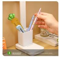 Lámpara De Escritorio Doble LED Con Luz Nocturna Toque 3 Niveles Regulables Recargable Por USB Protección Para Los Ojos Plegable Para Lectura En La Cama - details 14